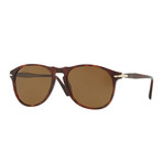 Persol // Men's Pilot Acetate Polarized Sunglasses // Havana + Brown