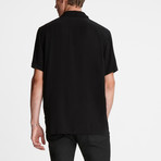 Bobby Slim Fit Bowling Shirt // Black (XL)