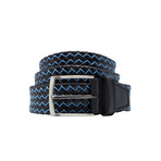 Leather Belt // Black, Blue (30)