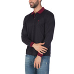 Niels Long Sleeve Polo Shirt // Navy (L)