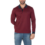 Jesper Long Sleeve Polo Shirt // Bordeaux (2XL)