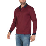 Jesper Long Sleeve Polo Shirt // Bordeaux (L)