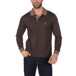 Addison Long Sleeve Polo Shirt // Brown (M)
