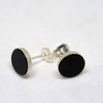 Onyx 8mm Pair of Earrings // Polished
