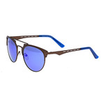 Hercules Polarized Sunglasses // Titanium (Brown Frame + Blue Lens)