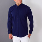 Jake Button-Up Shirt // Dark Blue (Small)