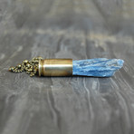 Blue Kyanite Crystal Bullet Necklace