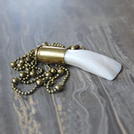 Buffalo Tooth Bullet Necklace