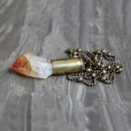 Citrine Crystal Bullet Necklace