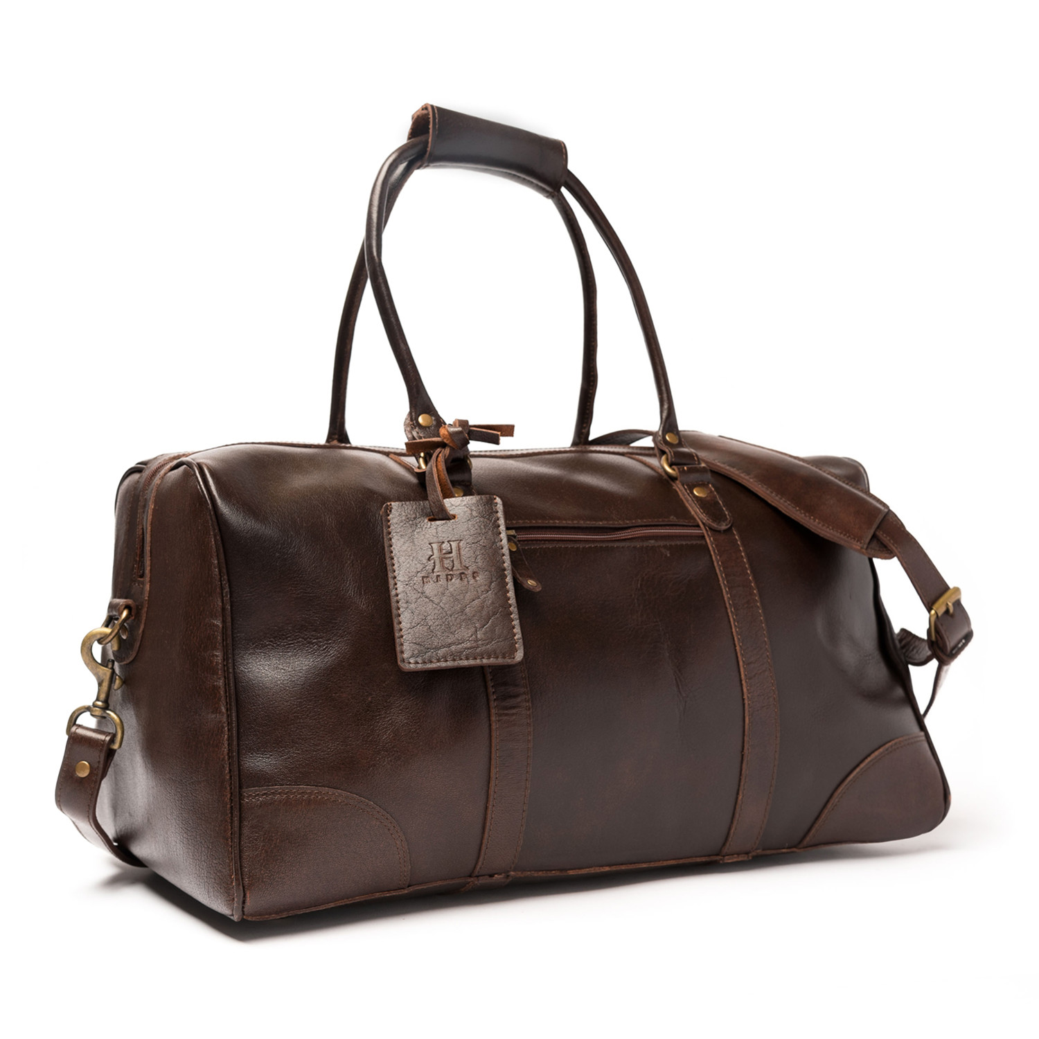 Tourist Leather Duffel Bag 19.5&quot; // Antique Brown - HIDES Canada - Touch of Modern