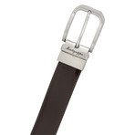 Lucido Leather Reversible Leather Belt // Black + Brown (1" Width)