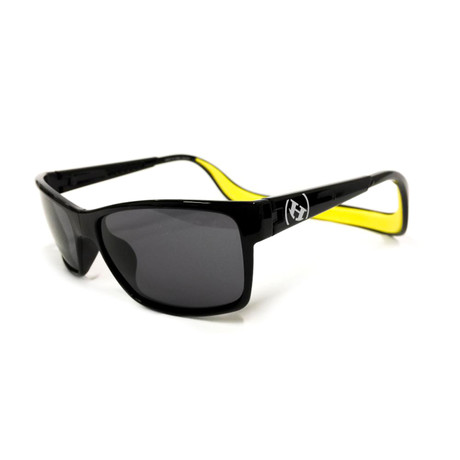 Unisex Monix Polarized Sunglasses // Black Gloss + Gray