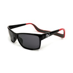 Unisex Monix Polarized Sunglasses II // Red Gloss + Gray
