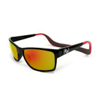 Unisex Monix Polarized Sunglasses // Red Gloss + Fire Chrome