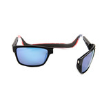 Unisex Monix Polarized Sunglasses // American Flag + Sky Blue