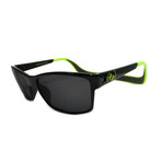 Unisex Monix Polarized Sunglasses // Electric Green + Gray