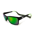 Unisex Monix Polarized Sunglasses // Green Tortoise + Gray