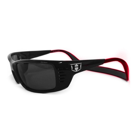 Unisex Meal Ticket Polarized Sunglasses // Red Gloss + Gray