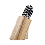 The Stainless Steel Knife Set + Wood Block