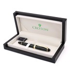 Croton Fountain Pen // Green Marbleized
