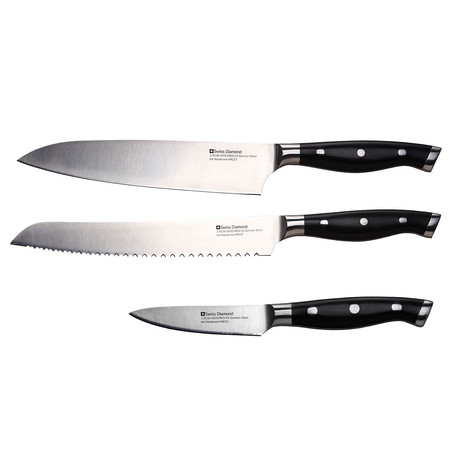 Paring Knife + Chef Knife + Bread Knife Set // Set of 3