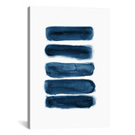 Watercolor Brush Strokes Navy Blue // Nouveau Prints (12"W x 18"H x 0.75"D)