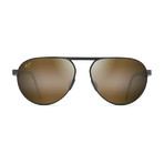 Maui Jim // Men's Swinging Bridges Polarized Aviator Sunglasses // Brushed Chocolate + Bronze