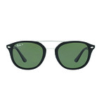 Ray-Ban // Men's Square Acetate Polarized Sunglasses // Black + Gray