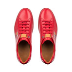 Alpistar Leather Low-Top Sneakers // Red (US: 10.5)