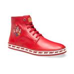 Alpistar Leather High-Top Sneakers // Red (US: 8)