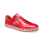 Alpistar Leather Low-Top Sneakers // Red (US: 8.5)