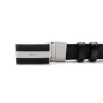 Men's Adjustable + Reversible Embossed Calf Leather Belt // Black