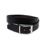 Men's Shiff Adjustable + Reversible Embossed Calf Leather Belt // Black
