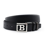 Men's Leather Reversible + Adjustable Belt // Black