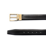 Men's Adjustable + Reversible Calf Leather Belt // Black