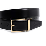 Men's Adjustable + Reversible Calf Leather Belt // Black