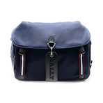 Men's Catch Messenger Bag + Stripe Detail // Ink Blue