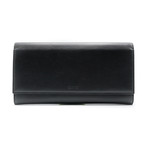Men's Tifth Calf Leather Travel Wallet // Black