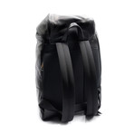 Men's Shake Calf Leather Backpack + Drawstring Closure // Black