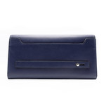 Men's Tifth Calf Leather Travel Wallet // Navy Blue