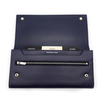 Men's Tifth Calf Leather Travel Wallet // Navy Blue