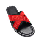 Men's Bonks Fabric Sandals // Black + Red (US: 7)