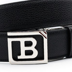 Men's Leather Reversible + Adjustable Belt // Black