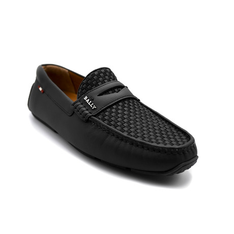 Smooth Leather Driver Shoes // Black (US: 7)