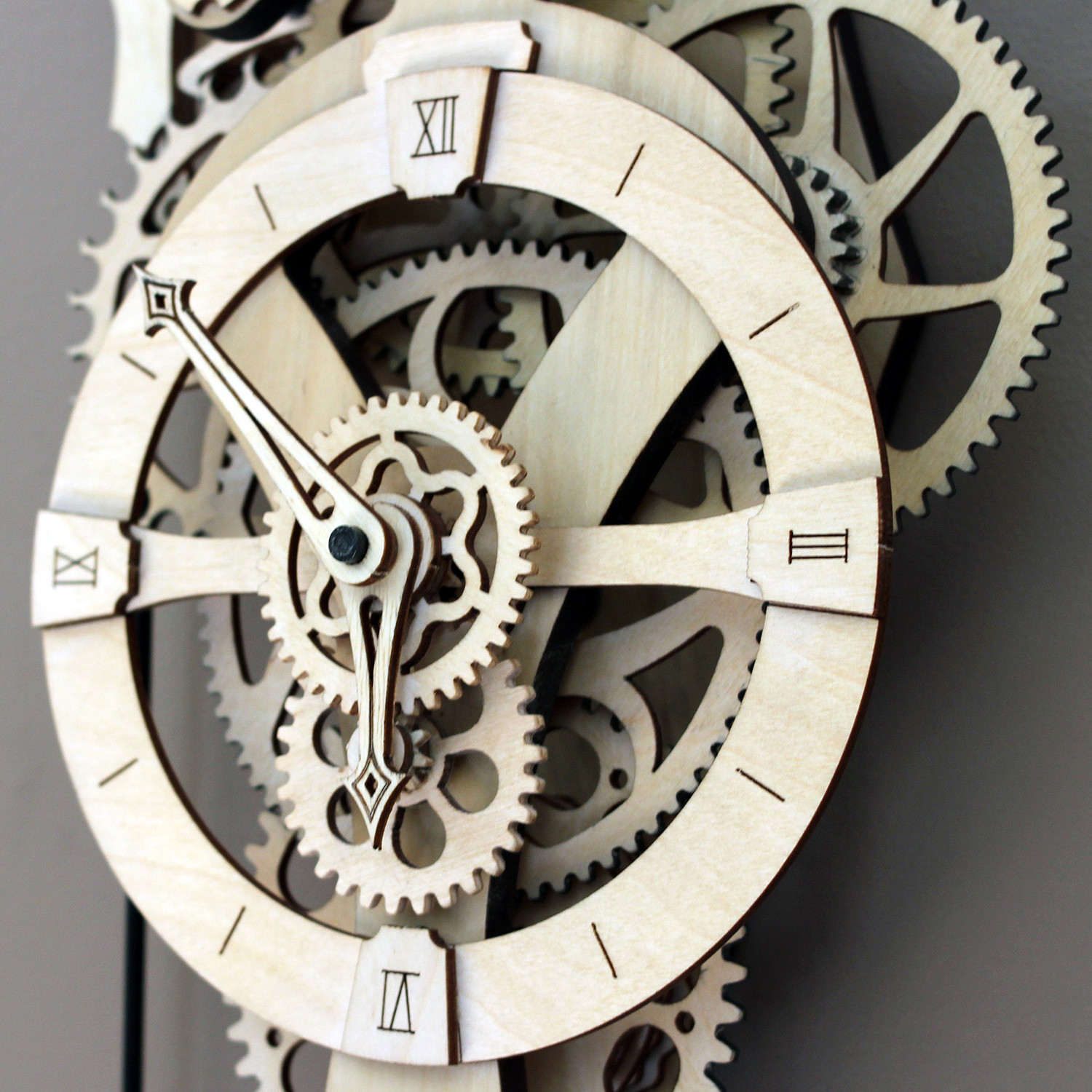 David Wooden Gear Wall Clock Kit - Abong - Touch of Modern
