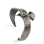 Eagle Cuff Bracelet // Black + Silver (XS-S)