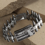 Gun-Bullet Bracelet // Black + Silver (XS-S)