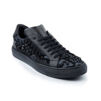 Star Studded Lace-Up Sneaker // Black Camo (Euro: 41)