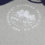 Mountain Range T-Shirt // Gray Heather + Navy (XL)