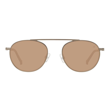 Men's Round Sunglasses // Gunmetal + Brown